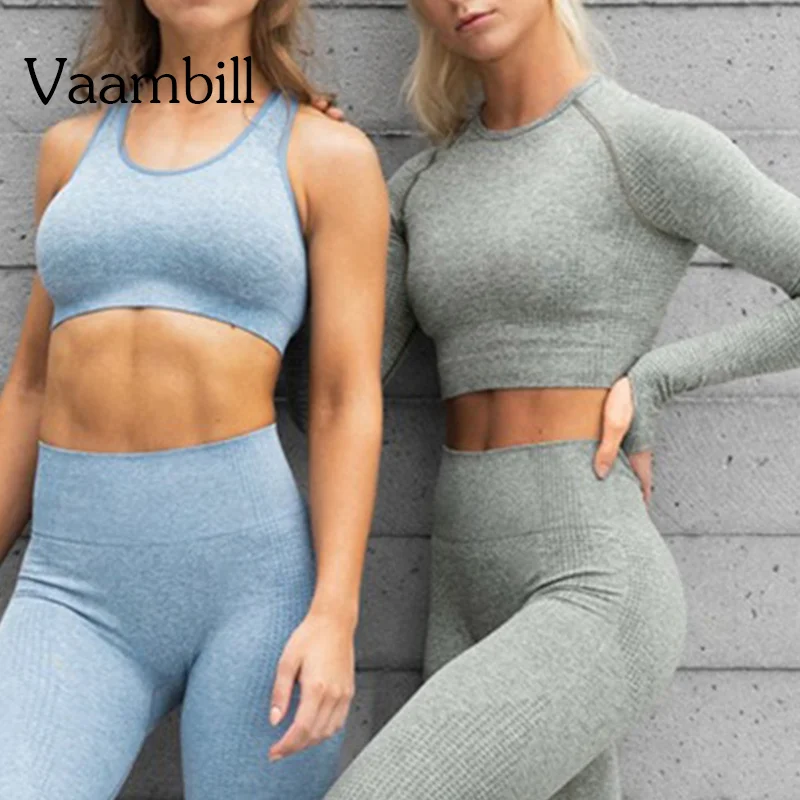 Женский s Vital Sport Gym бесшовный укороченный топ с длинным рукавом Футболка для йоги легкий нейлон спандекс для тренировок Топы для женщин