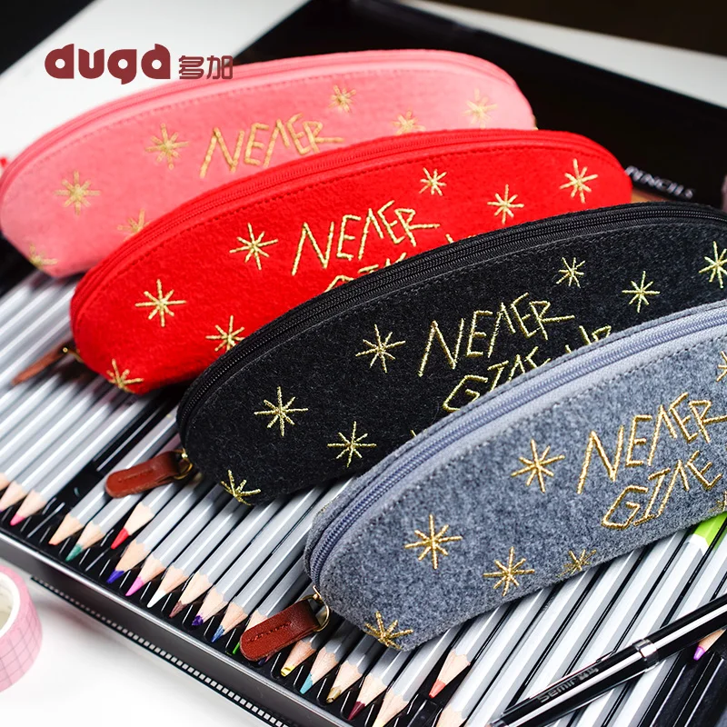 

Felt Pencil Bag Fabric Pencil Cases Pencil Box School Office Supplies Stationery Pouch Purse Storage Cute Makeup Bags Pencil Box