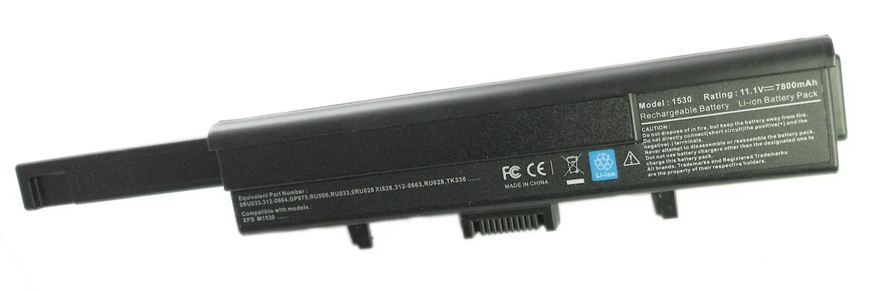 Аккумулятор усиленный GP975, RU033, TK330, для Dell XPS M1530 Series, p/n: 312-0622, 312-0660, 312-0662