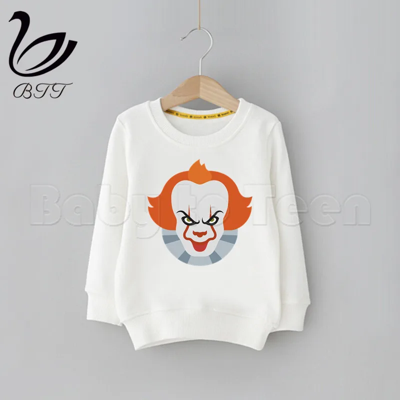 Детская толстовка с капюшоном изображением пугающего клоуна из фильма пеннивайз