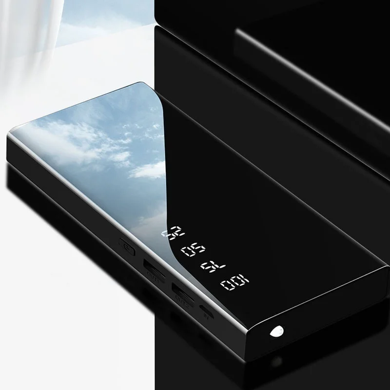 30000 мАч PD Fast Charging Power Bank со светодиодным цифровым дисплеем 2.1A Внешний портативный