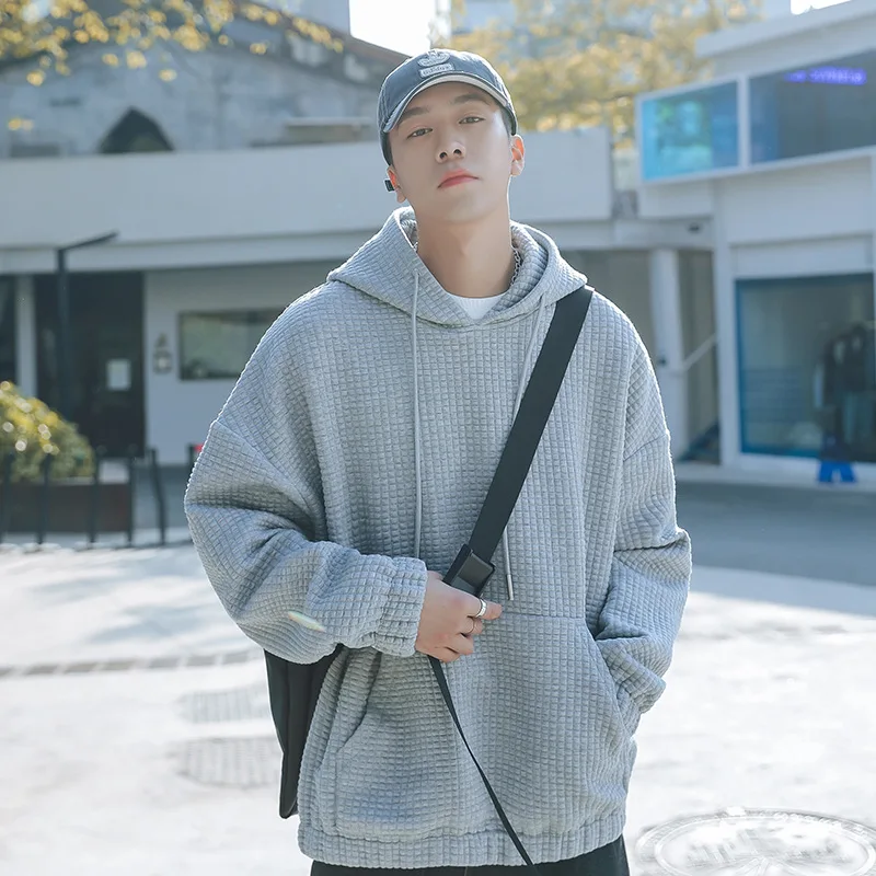 

Men Clothing 2021 Spring Autumn Loose Hooded Sweatshirt Men's Trendy Clothes Ins Hong Kong Style Wild Boys Handsome Jacket