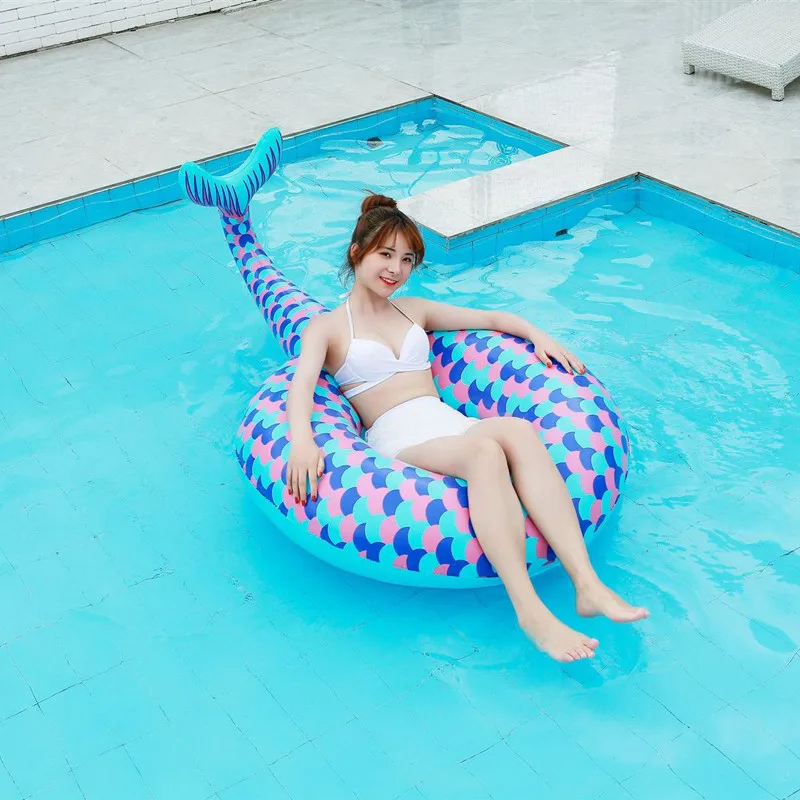 Новинка 130/180 см Надувное плавательное кольцо русалки для бассейна детей и
