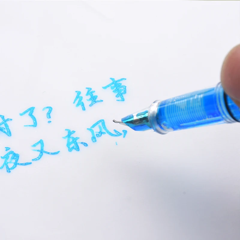 Поршневой наполнитель прозрачная авторучка изогнутое перо 0 7 мм