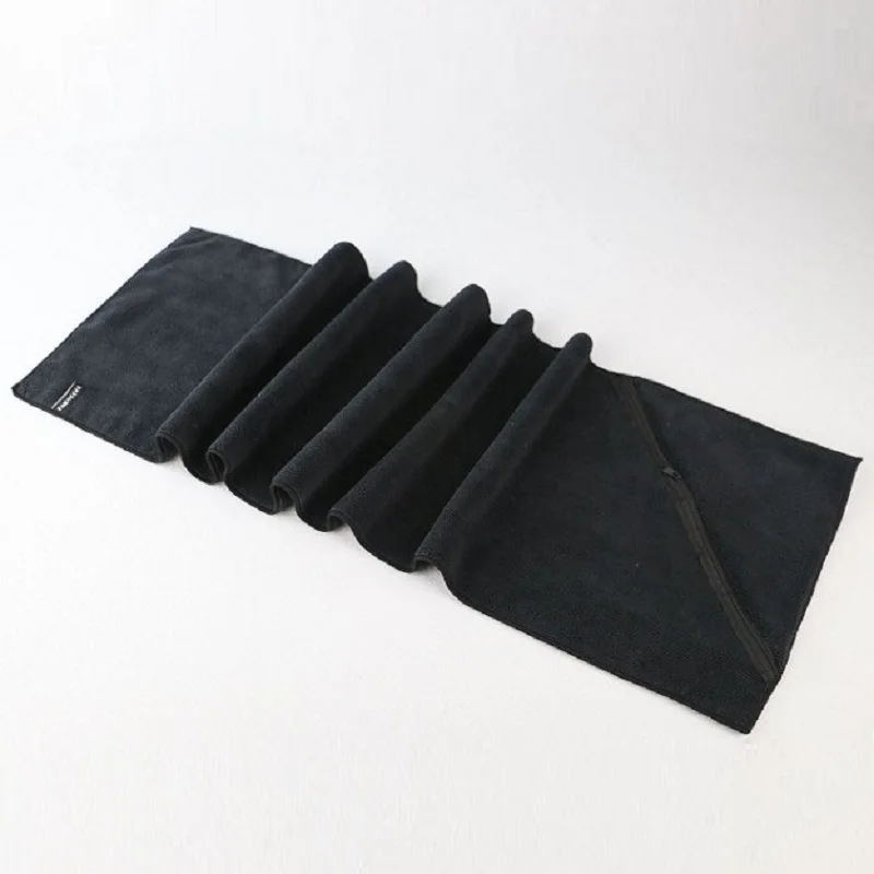 30*110 см спортивное полотенце из микрофибры с карманом на молнии для ключей