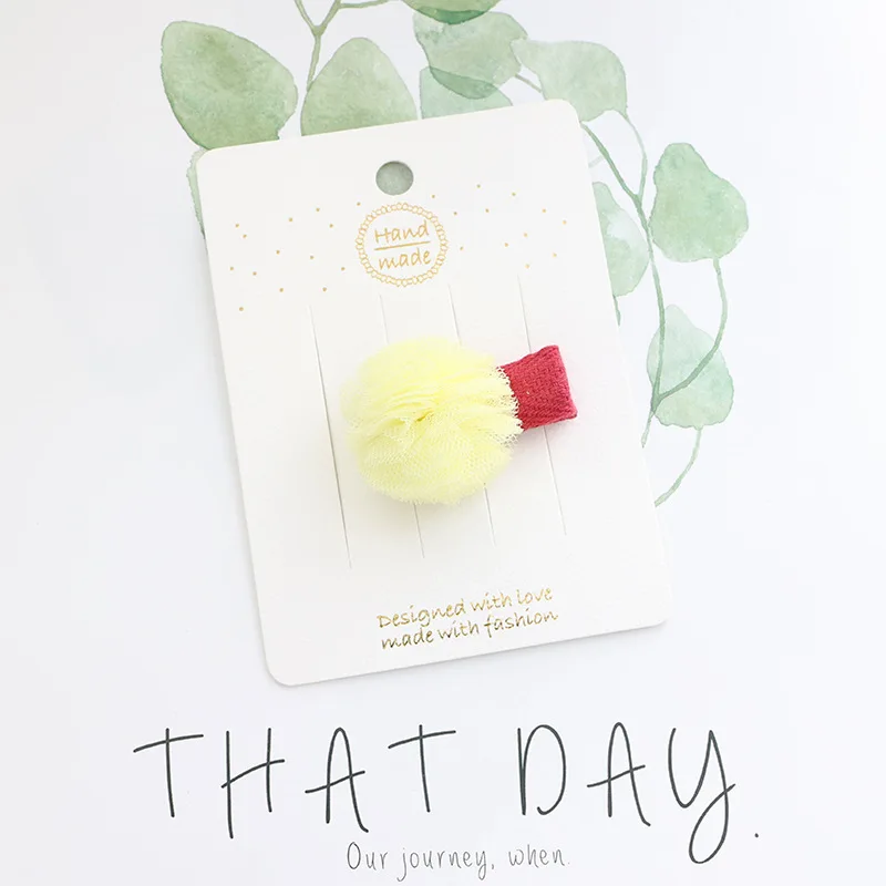 

Boutique 20pcs Fashion Cute Tulle Pom Pom Hairpins Color Ball Barrettes Hair Clips Princess Headwear Girls Hair Accessories