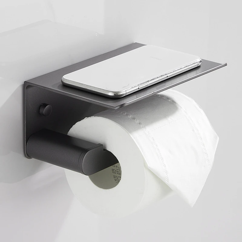 1 шт. пространство Алюминий серой туалетной Бумага держатель из нержавеющей