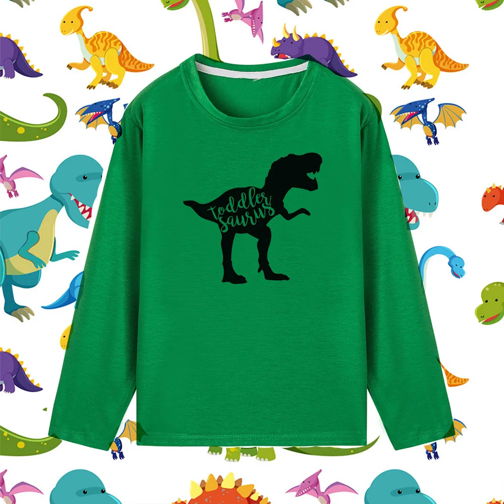 Одежда для маленьких мальчиков Детская футболка динозавра Милая забавная малыша