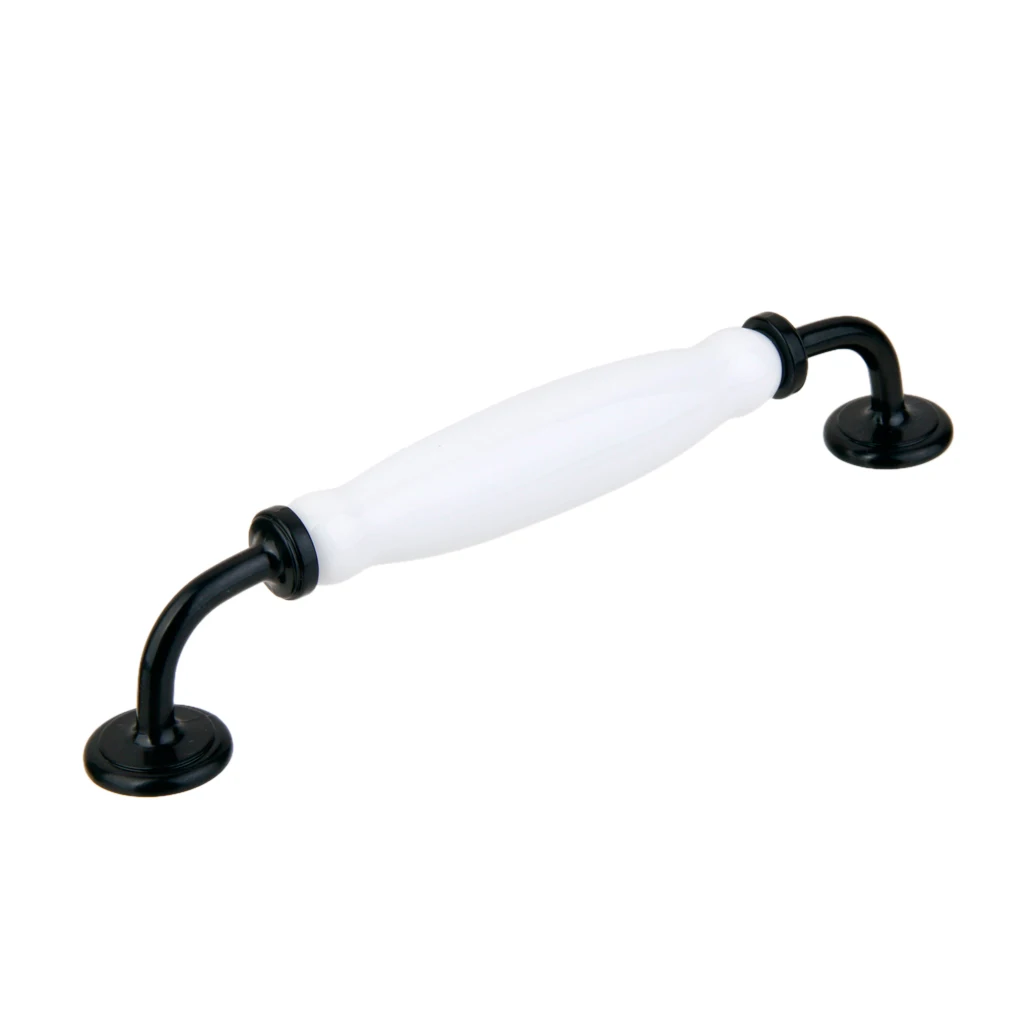 

White Ceramic Kitchen Cabinet Cupboard Handles Pull Knob Pitch Hole 160mm