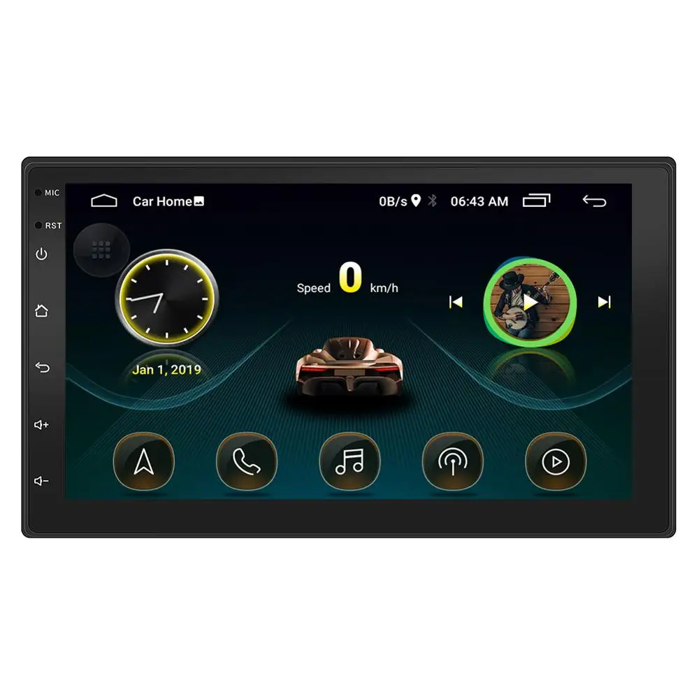 Авто Android 8,1 gps полный сенсорный 7 дюймов емкостный сенсорный экран Экран WI-FI Mirrorlink Bluetooth записей вождения автомобиля аудио