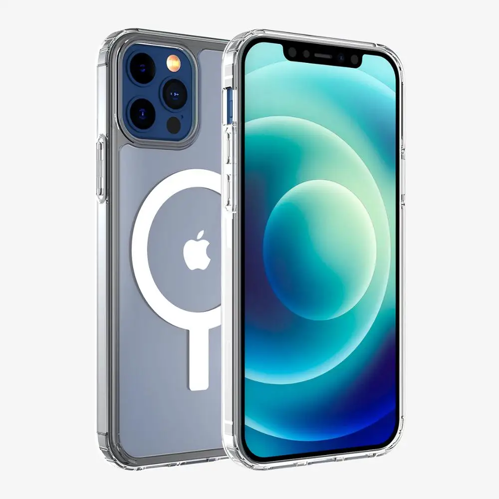

Hot Sale Magsafe Case for iPhone 12 Pro 6.1 inch 2020 Support Wireless Charger High Quality Clear Acrylic Shockproof Hard Shell