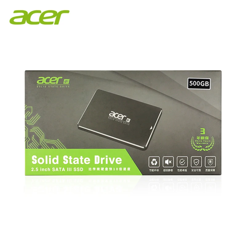 Acer gti ASN9A0/9B0/9C0 Внутренний твердотельный диск 1 ТБ/500 Гб/250 ГБ SSD SATA3 2,5 дюймов для рабочего стола/Тетрадь/Интегрированная машина