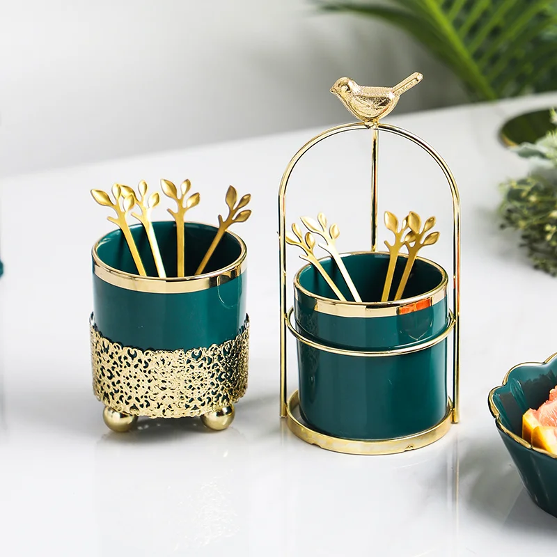 Мраморная керамическая банка для хранения стеклянный контейнер набор ложек и