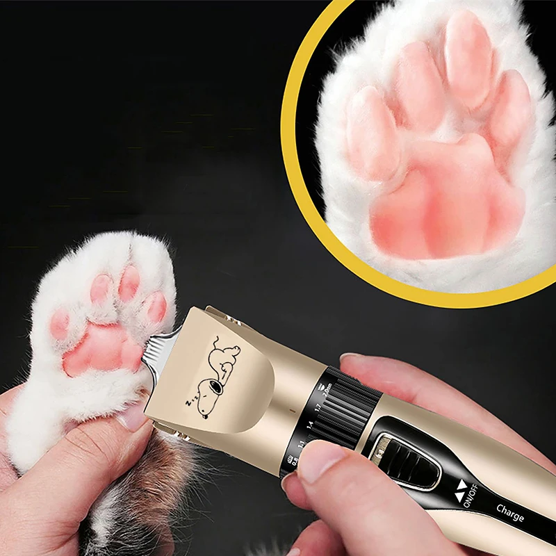 

Профессиональный триммер для стрижки домашних животных, электрическая машинка для груминга кошек и собак, бритва с USB разъемом