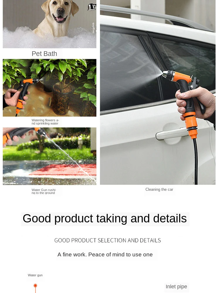 Беспроводная автомойка 12 В бытовой водяной насос высокого давления портативная