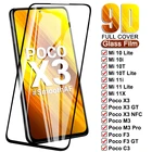 9D полное Защитное стекло для Xiaomi Mi 10 11 10T Lite 11X Pro 10i 11i закаленное стекло Poco X3 NFC F3 GT M3 M2 F2 Pro C3 F1 X2