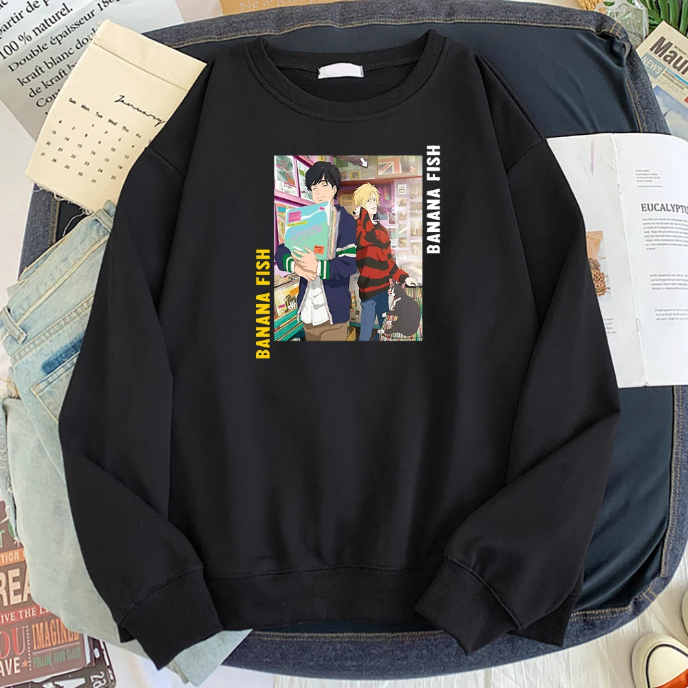 

Hot Sale Hot Sale Banana Fish Harajuku Print Hoodie Loose Vintage Clothing Coldproof Vogue Men Hooded Plus Size Male Sweatshirt