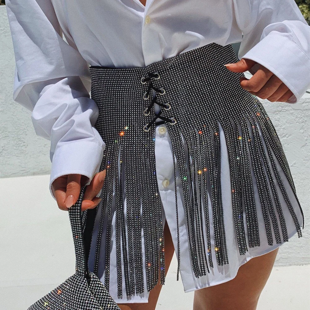 Цепочка для тела с металлическими кисточками роскошная цепочка на талию