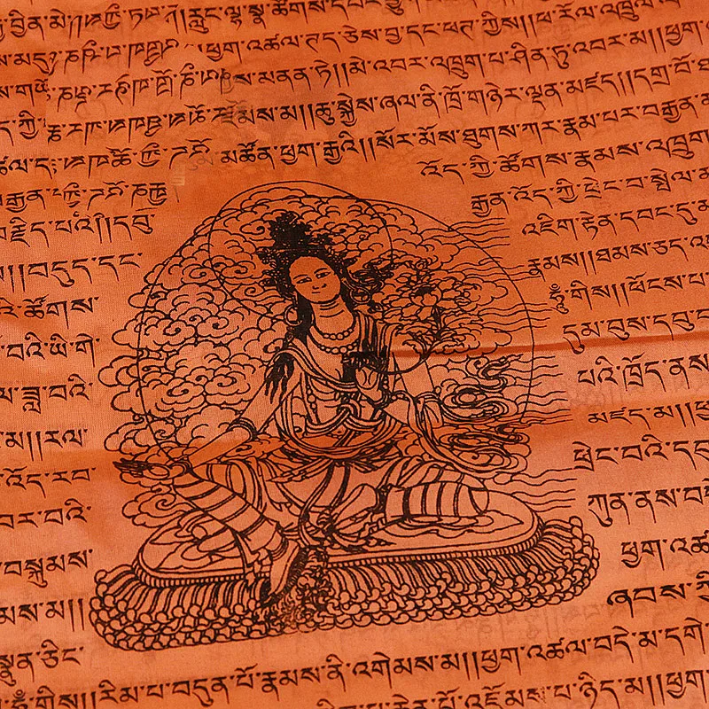 Флаги религиозные 10 метров 21 шт./нить 7 цветов тара/Гуаньинь шесть слов мантра