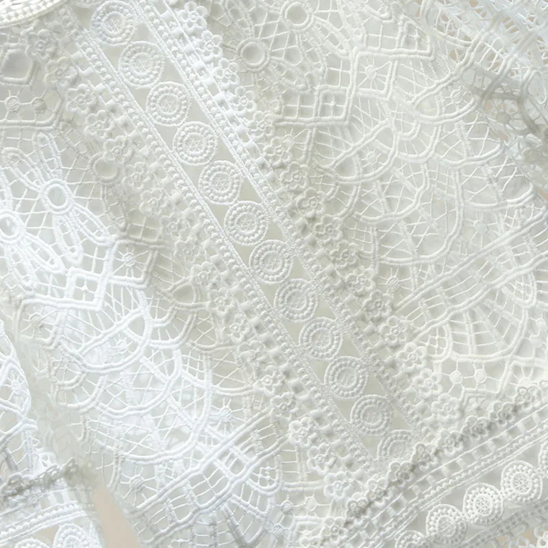 

Summer Women's Clothing 2021 Blouses Short Shirt Vintage Puff Sleeve Hollow Out Crochet Floral Lace Crop Tops Korean Elegant