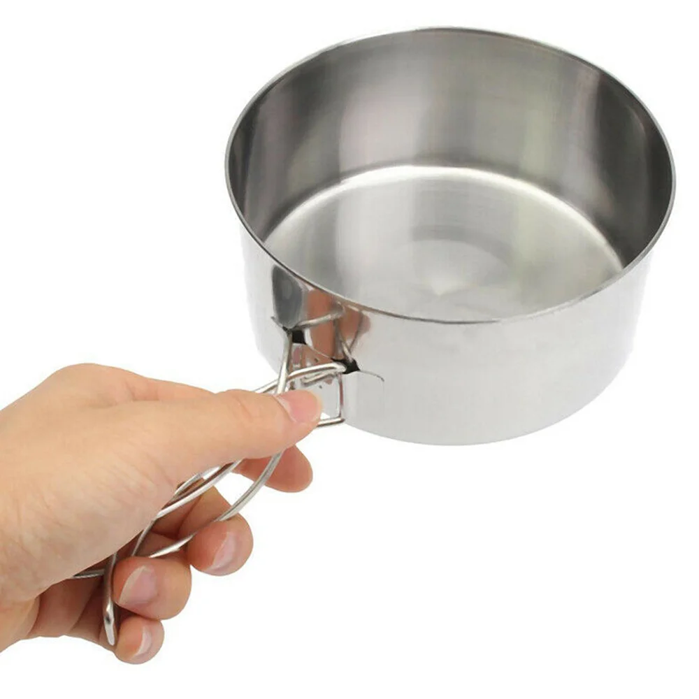 

8x Cookware Outdoor Barbecue Cookware Pot Portable Stainless Steel