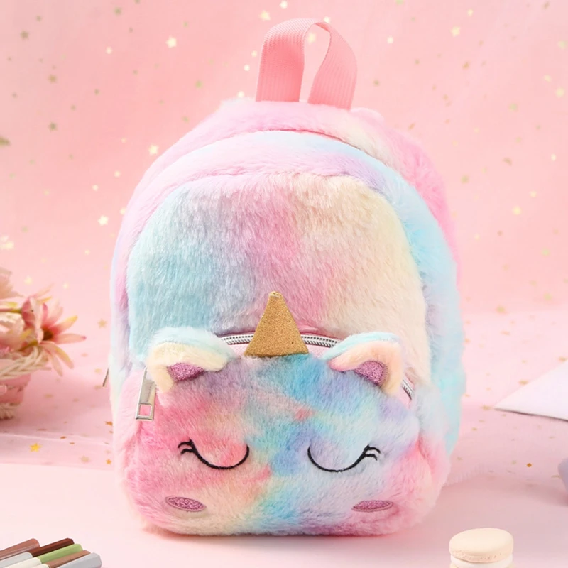 

Plush Unicorn Backpack Children's Cartoon School Bag Cute Unicorn Bag Mini Unicorn Backpack Bags Mini Pink Back Pack Schoolbag