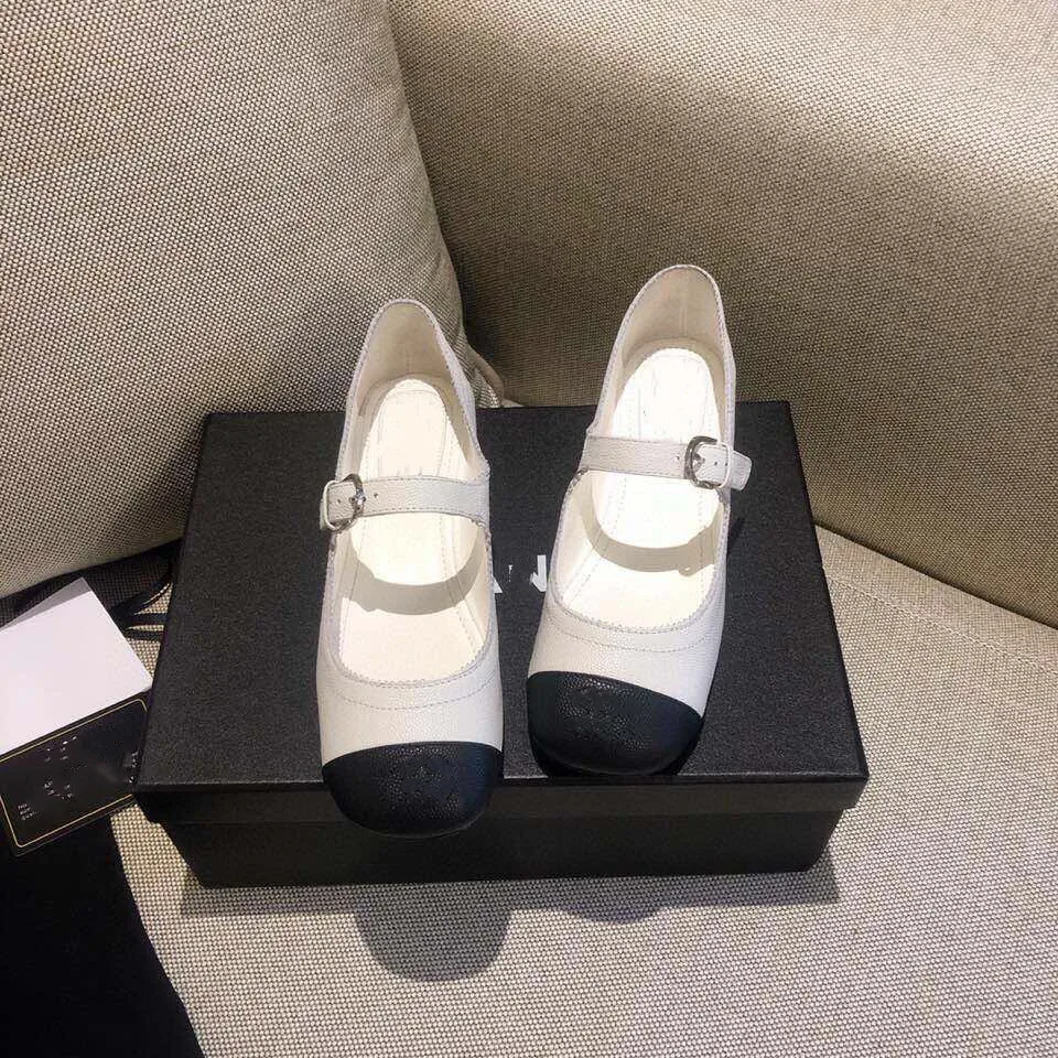 Балетки женские из натуральной кожи Туфли Мэри Джейн плоская подошва милый стиль