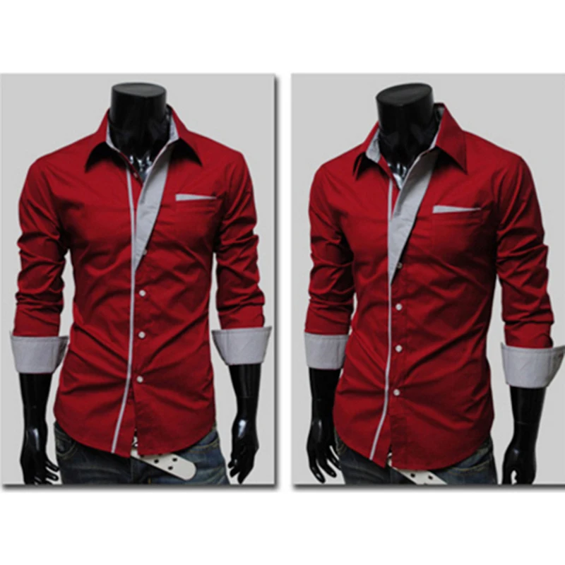 

Fashion Men Casual Shirts Plus Size 3XL Spring Autumn Slim Fit Long Sleeve Shirt Man Male White Shirt Tops Men's Clothing