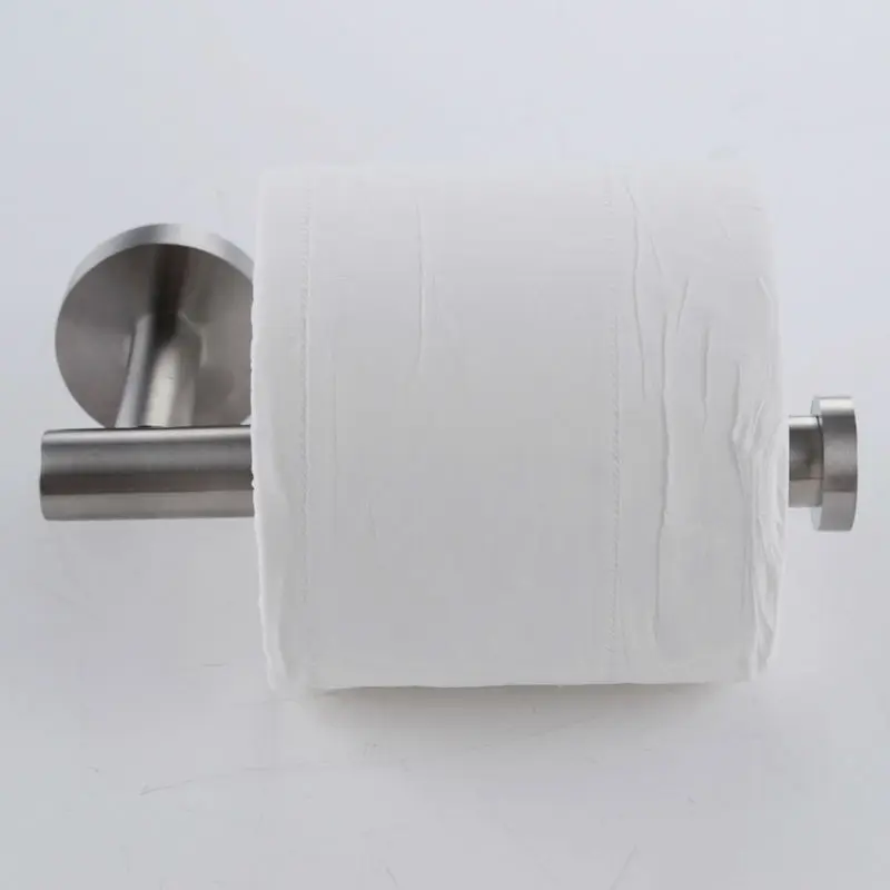

304 Stainless Steel Wall Mount Bathroom Lavatory Tissue Holder Paper Towel Holder Rolling Toilet Paper Holder