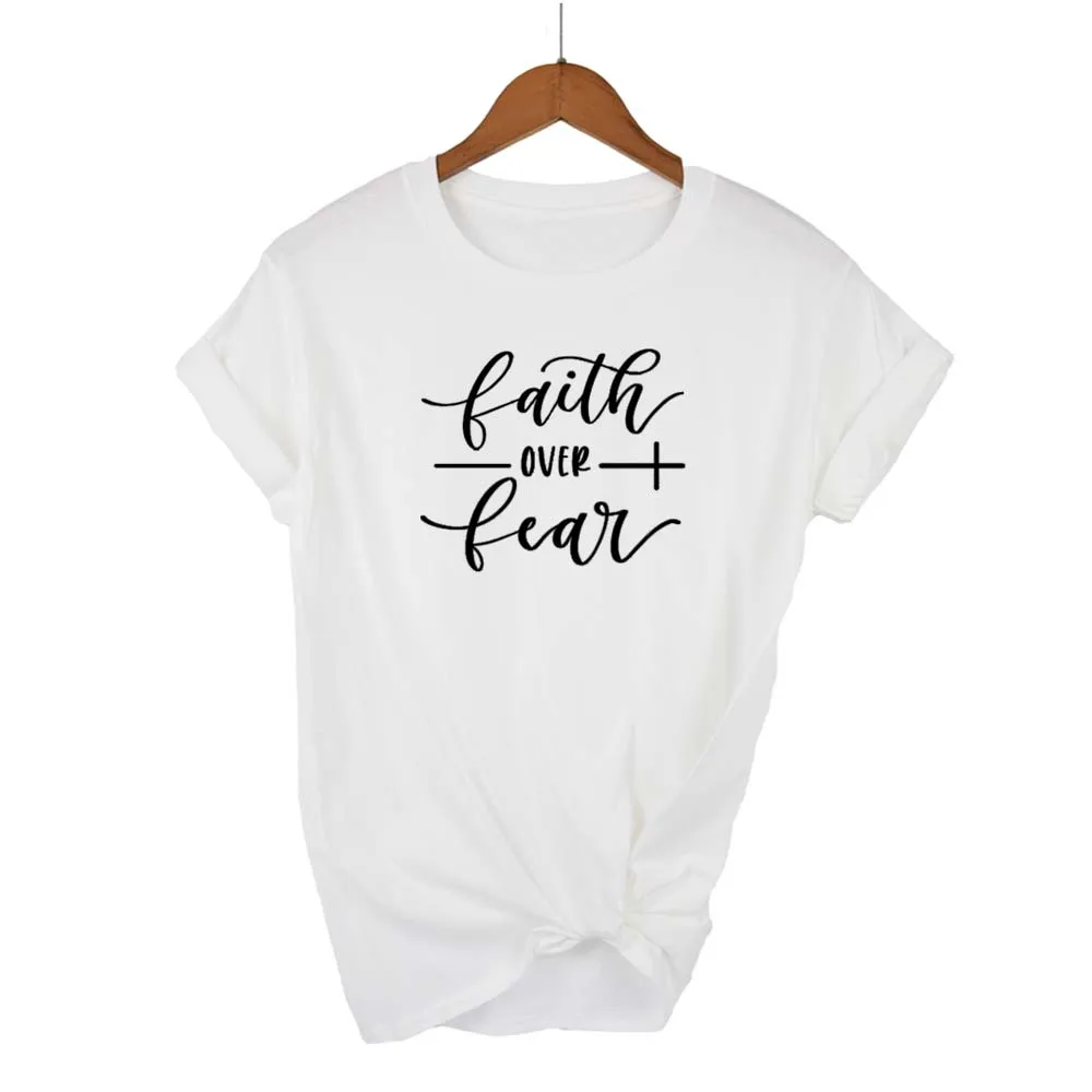 Вера футболка о боязни Женская мода вдохновил религиозная христианская церковь