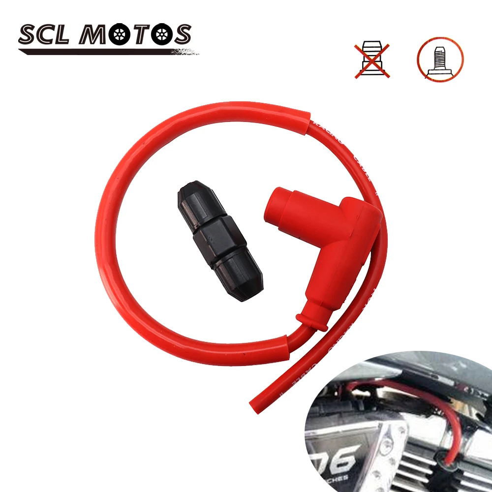 

SCL MOTOS New 1PC Motorcycle Ignition Coil Spark Plug Power Cable Wires Cap Cover For Honda Suzuki KT Off-road Motorbike