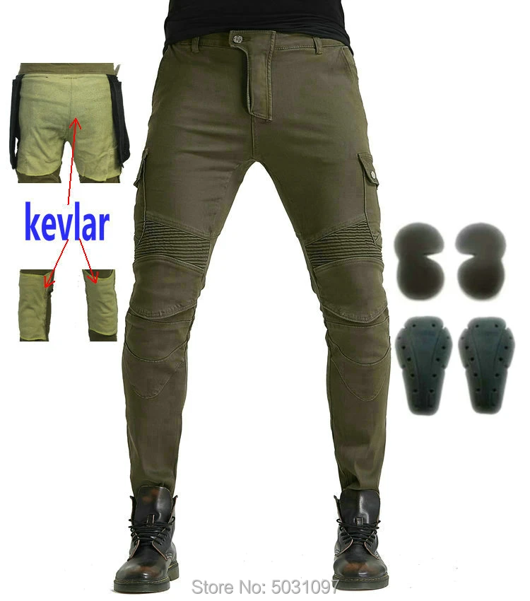 Loong Biker moto rcycle ridinJeans moto knight повседневные велосипедные брюки Кевлар износостойкие moto r брюки армейский зеленый
