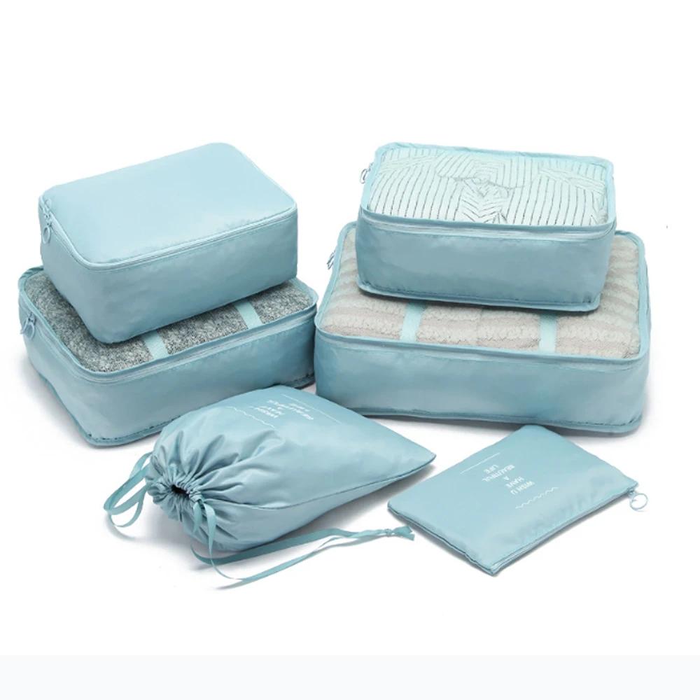 Clothing Storage Carrying Case Compression Bag 6 Sets Travel Storage Luggage Underwear Shoes Drawstring Pocket Finishing Bag