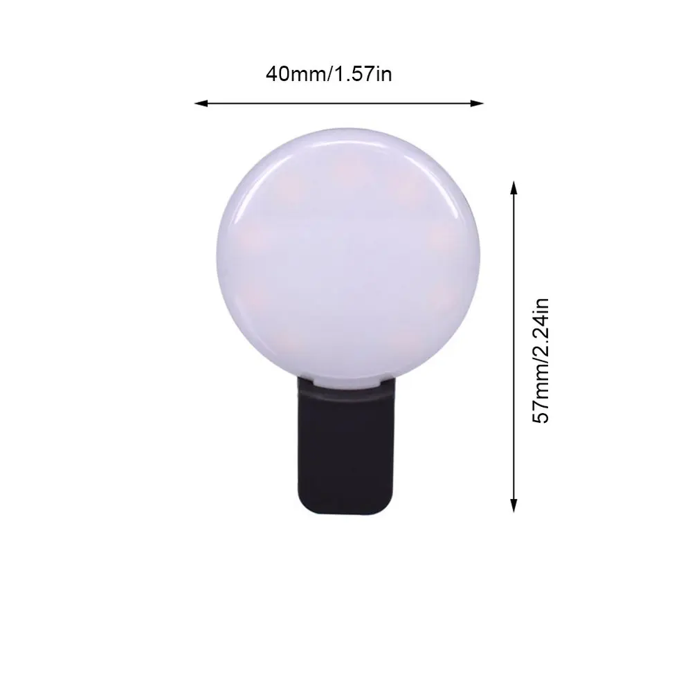 

Universal Selfie LED Ring Flash Light Portable Mobile Phone LED Selfie Lamp Luminous Ring Clip For iPhone 8 7 6 Plus Samsung