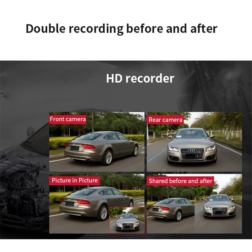 Автомобильный видеорегистратор KEBIDUMEI камера Full HD 1296P GPS заднего вида AHD 1080P |