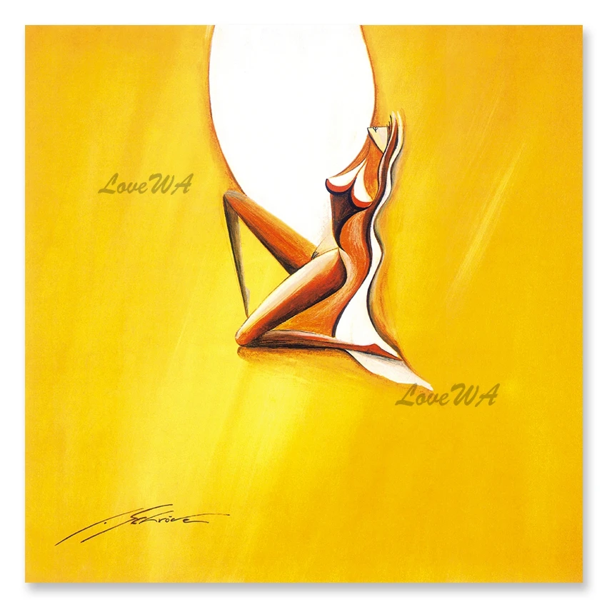 

Modern Home Decorative Abstract Sexy Figure Picture Art Unframed Hand Painted Wall Hangings Oil Painting Decor Art For Wall