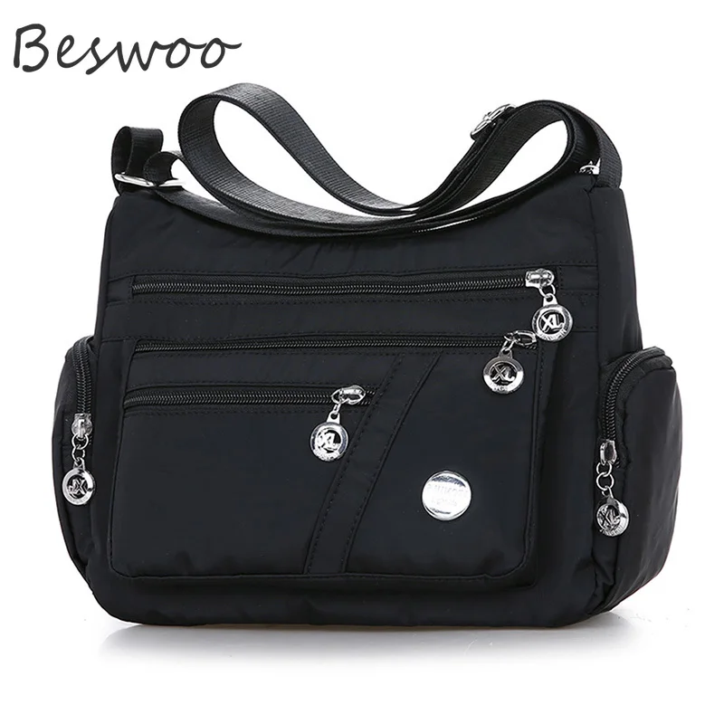 

Женская сумка-мессенджер через плечо, нейлоновая Водонепроницаемая Дорожная сумка из ткани «Оксфорд», модная вместительная дамская сумочк...