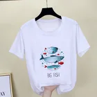 2020 Новая мода футболка моря Футболка-топ с короткими рукавами и принтом для женщин Harajuku футболка с изображением якоря Графический одежда женская уличная топы