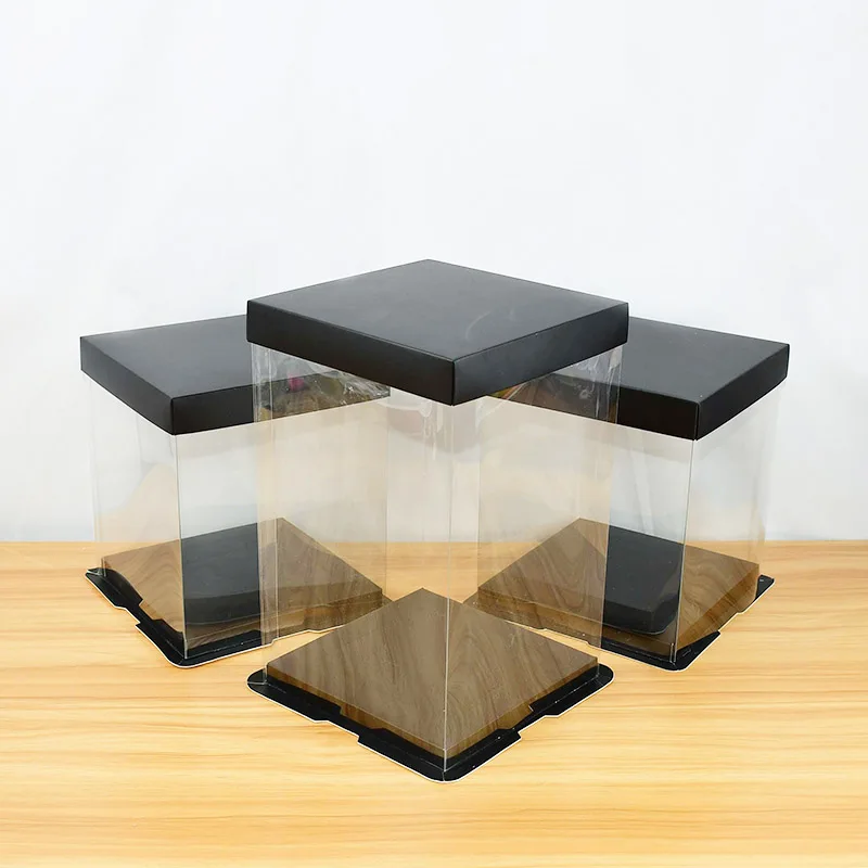 

Transparent Empty Gift Box Teddy Bear Rose Box Artificial Flowers Box Wedding Birthday Valentine's Day Gift Packaging Supplies