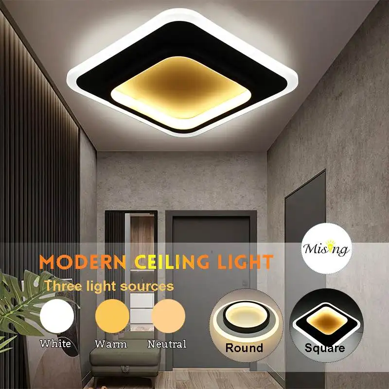 

Modern Minimalist Ceiling Light Living Room Bedroom 20W AC85V-265V Cold Warm White Natural Light LED Ceiling Lamp Aisle Lighting