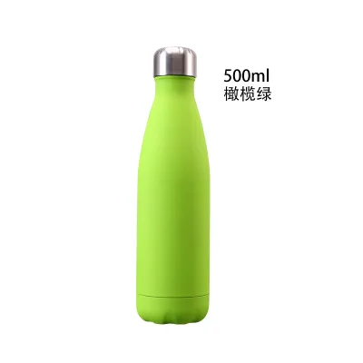 Olive green 500 мл My Bottle бутылка для воды из нержавеющей стали спортивный термоизоляционный шейкер для напитков бутылка для детей Питьевая Посуда - Цвет: Olive green