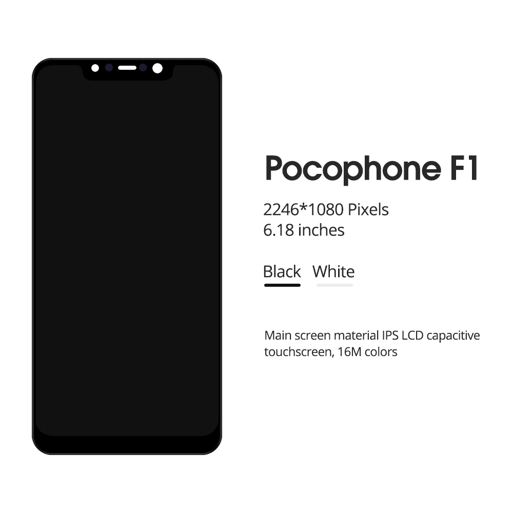 2018 новый оригинальный дисплей для Xiaomi Pocophone F1 ЖК сенсорный экран дигитайзер в