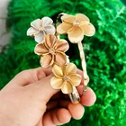 Браслет KOMI диаметром 7-8 см, гавайский Самоа, Маршалл, полинезийский стиль, Плюмерия, 3 оттенка, гавайский сокрытый браслет, женский браслет