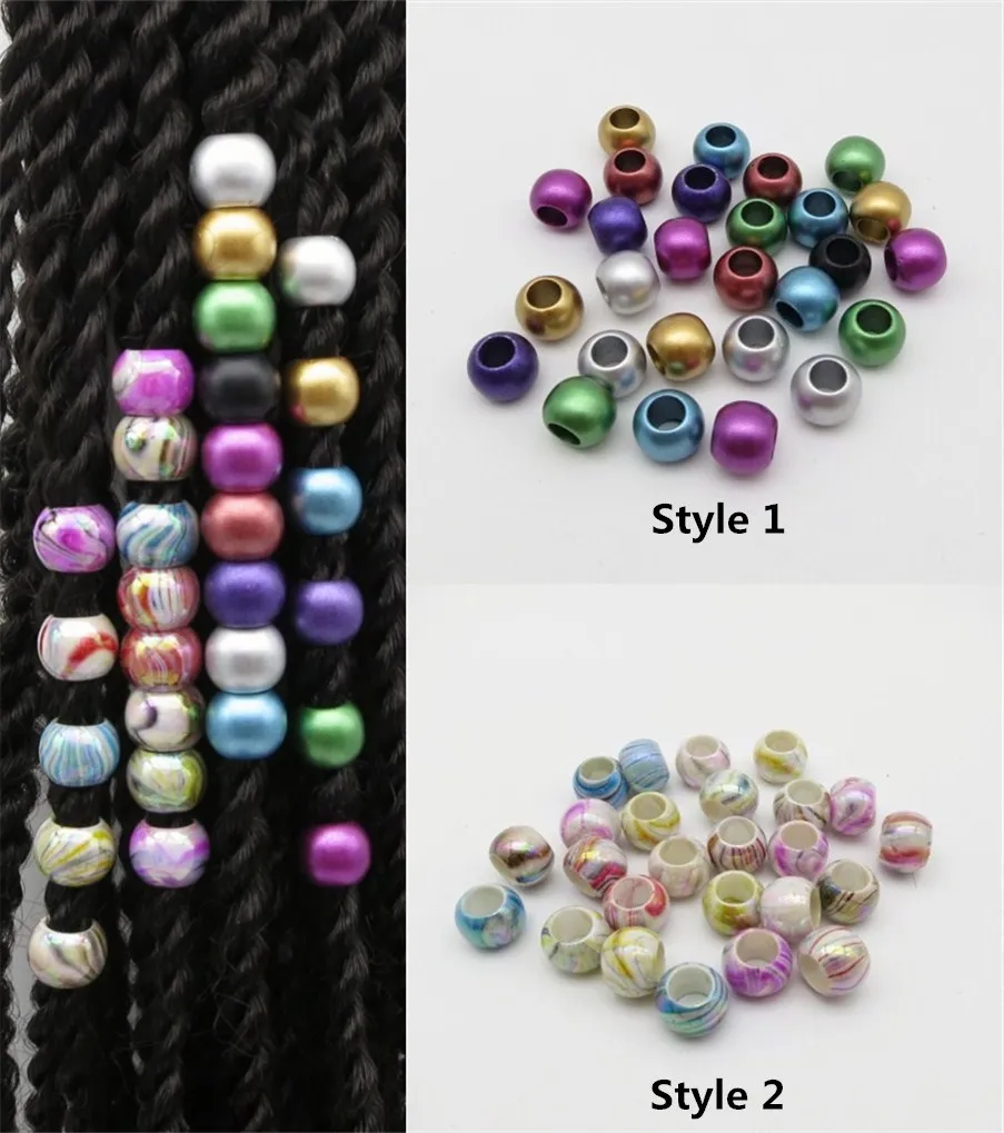 20 шт. 50 акриловые косы для вязания крючком круглые волос дредлоки бусины кольца