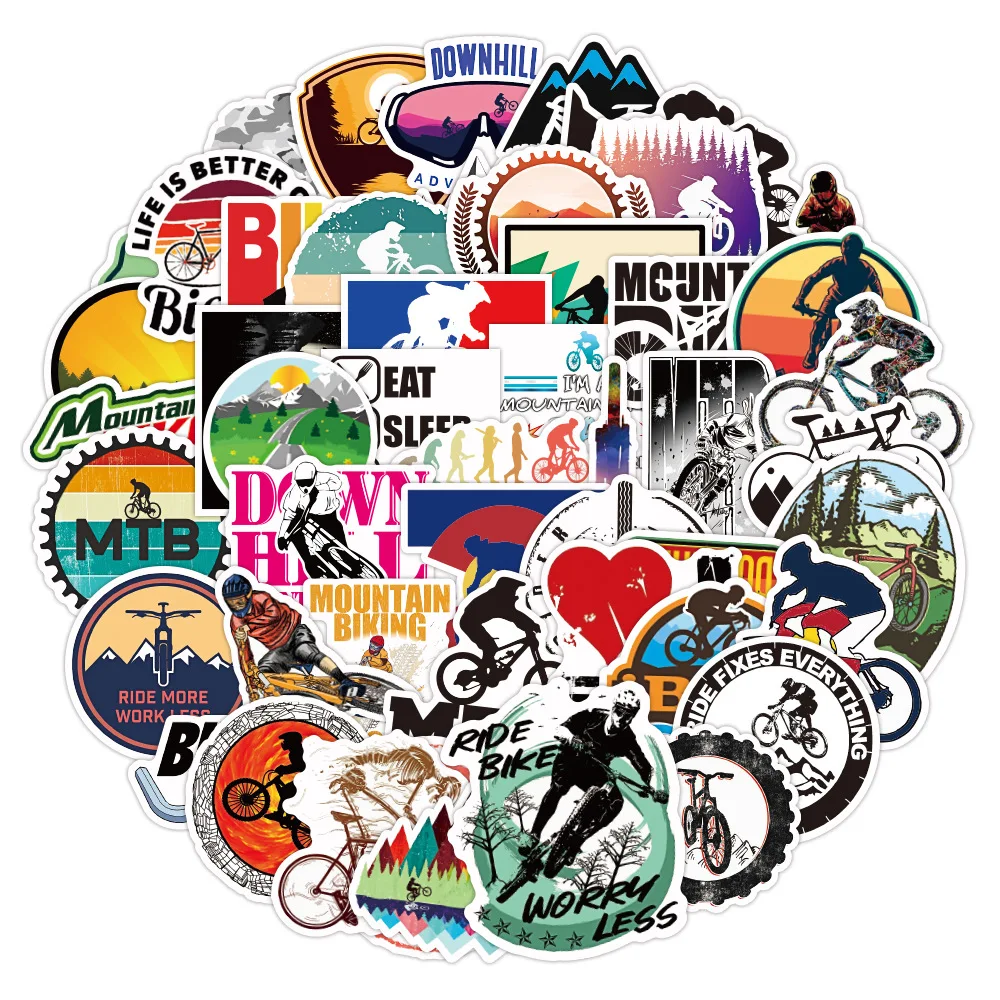 103050pcs mountain bike mtb stickers laptop guitar luggage skateboard phone waterproof cool graffiti sticker decal kid toys free global shipping