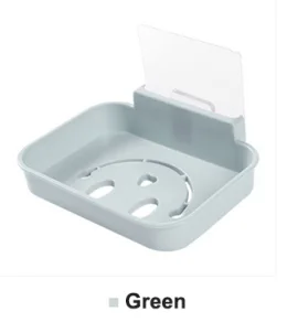 D Green Мыльница, держатель для душа, мыльница для хранения, тарелка, мыльница, без дрели, прозрачный чехол для мыла, контейнер для уборки, органайзеры - Цвет: D Green