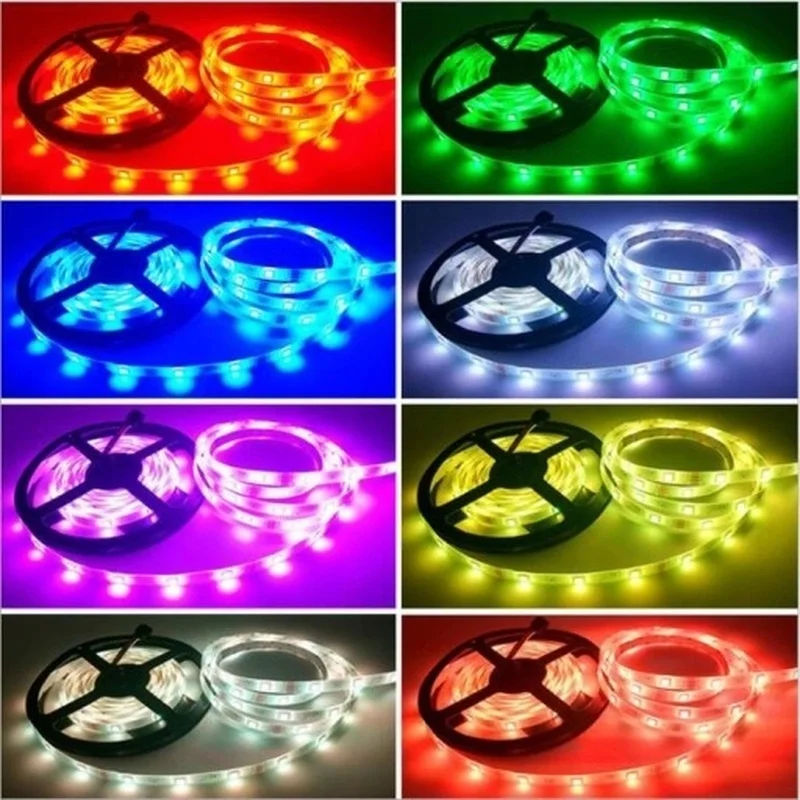 

Led Strips Lights Bluetooth Colorful Backlight Night Lamp SMD 5050 2835 RGB LED Strip 5 Meters with Power Supply Remote Control