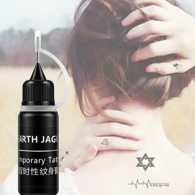 Водостойкая натуральная черная соковая тату паста для временной живописи тела