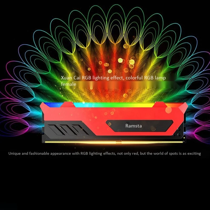 

Ramsta XMP2.0 Memory Bar Suitable for Desktop DDR4 Series Wolverine 3200MHz/S RGB Light Bar