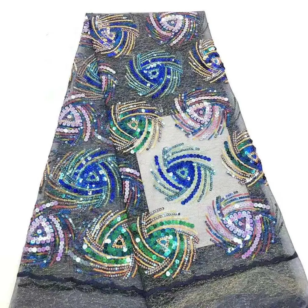 

Новейшая ткань с блестками, французская сетчатая вышивка, африканская кружевная ткань с блестками, колумбийское кружево, высококачественн...